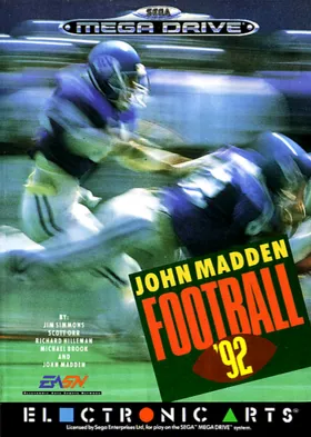 John Madden Football '92 (USA, Europe) box cover front